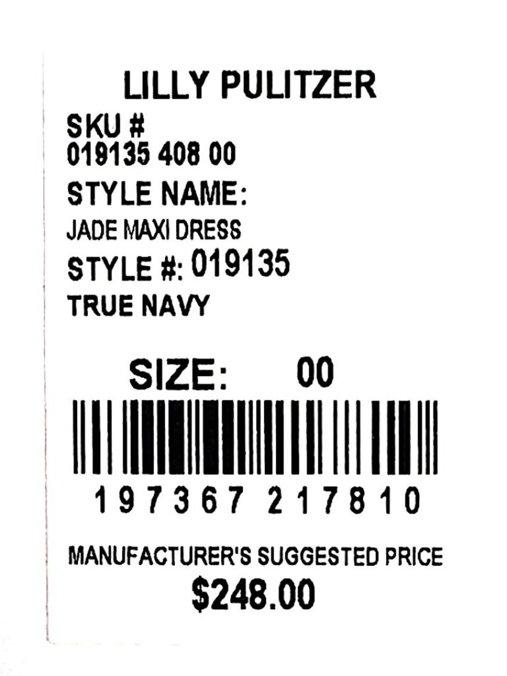 Lilly Pulitzer Jade Maxi Dress with Rosettes in True Navy NWT - Size 00 - Picture 8 of 9